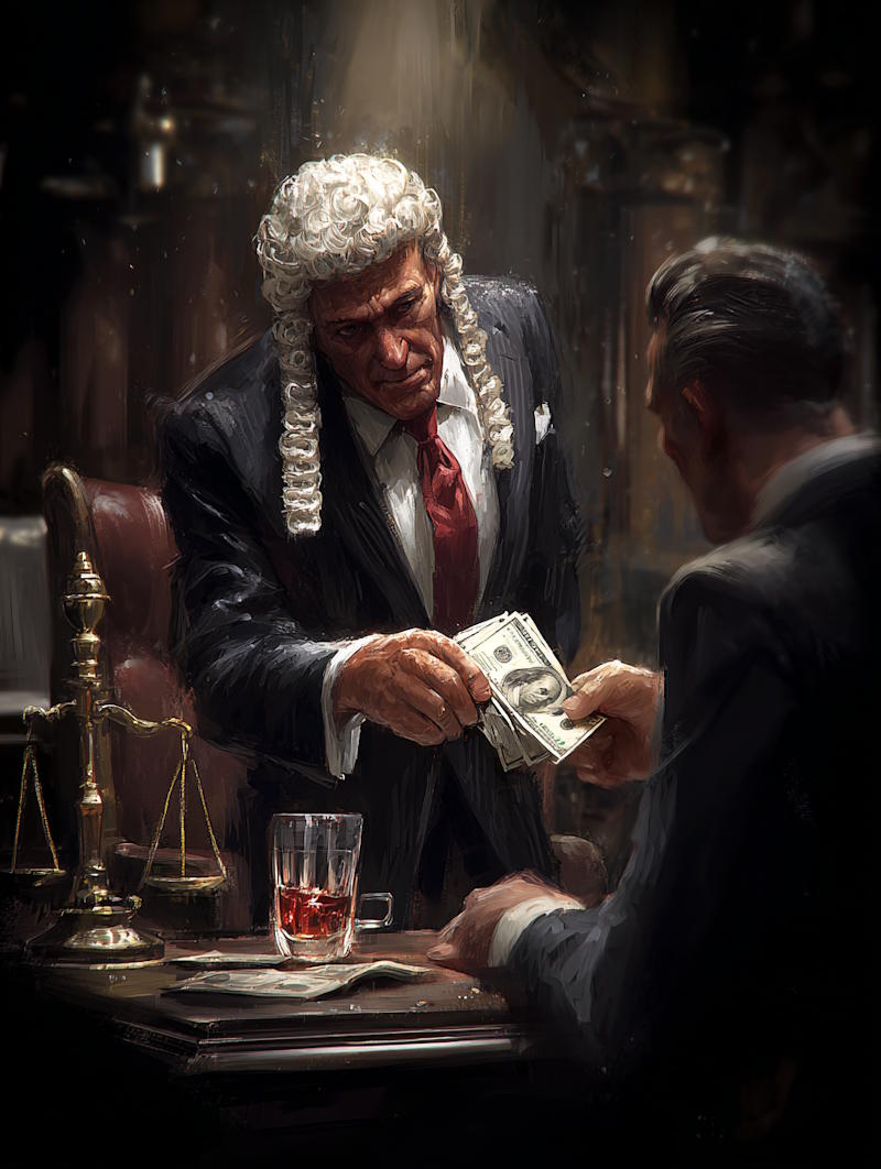 Bribed Clerk card artwork