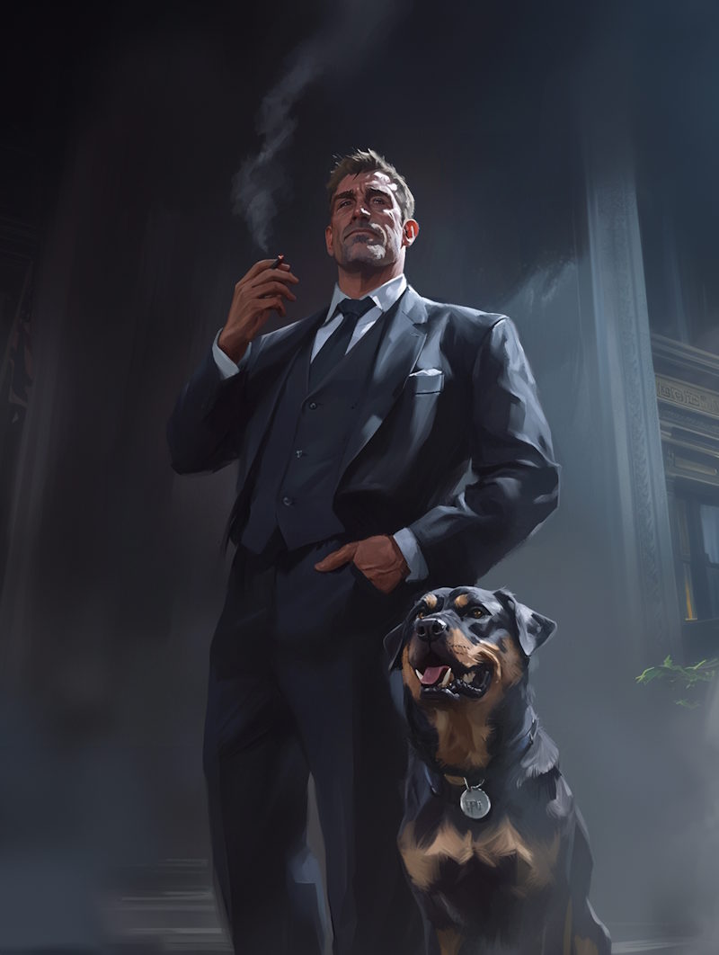 Mans Best Friend card artwork